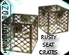 RUSTY CRATE SEATS (2)
