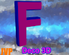 F deco 3D pink & blue