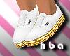 ℋ>White Shoes>Gold