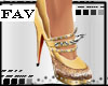 if! gold spikes heels