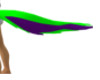purple green tail