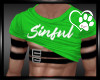 Green Sinful Strapped T