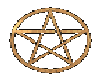 gold revolving pentagram