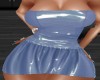 Blue Latex Busty Dress