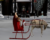 snow horse w/sleigh