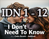 I Don't Need To Know