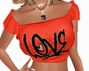 ROPA SEXI TOP ROJO LOVE