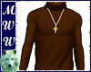 Brown Sweater & Necklace
