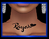 Rayah neck tattoo