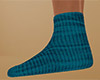 Teal Socks flat 3 (F)