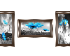 Blue Flowers 3 Frames