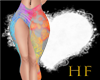 ^HF^ Slit Skirt Rainbow