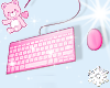 pink keyboard + mouse