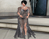 transparent silver gown