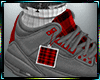 Grey/Red Retro Sneakers