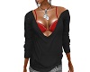 charcoal/red bra top