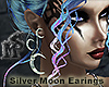 Silver Moon Earings Fem