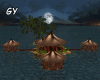 Bungalow island and moon