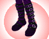 Purple Stripe Boots
