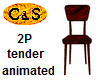 C&S Red Kissing Chair