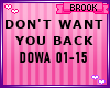 DONT WANT YOU BACK