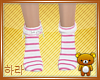 Childs Pnk Striped Socks