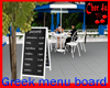 Greek menu blackboard