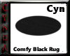 Comfy Black round Rug