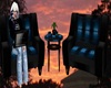 Chair w cups, phone, com