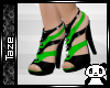 -T- Strappy Green Heels