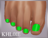 K green flat feet nails