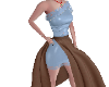 Winter Blue Brown  Gown