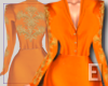 Orange Silk Blazer
