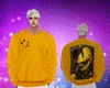 X - yellow sweater