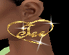tee gold heart earring