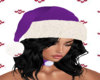 purple santa hat w/hair