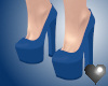 Blue Block Heel