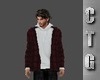 CTG   RED PLD GRY HOODIE