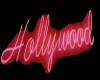 RED HOLLYWOOD NEON SIGN