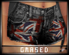 ♥ UK Flag Denim Shorts