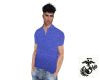 Blue Pattern Golf Shirt