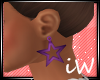 iW Purple Star Earrings