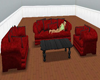 Scarlet Gray Couch/Table