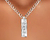 I Letter Silver Necklace