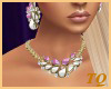 ~TQ~pink leaf necklace