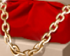 RED POUCH+GOLD CHAINS
