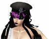 black+violet hat+hair