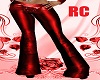 RC RED LEATHER PANDS