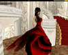 black/red wedding gown