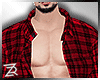 !R Plaid Open Red